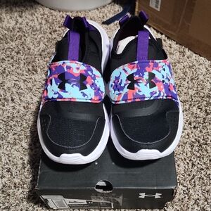 Under Armour Kids' Black and Multicolor Sneakers
